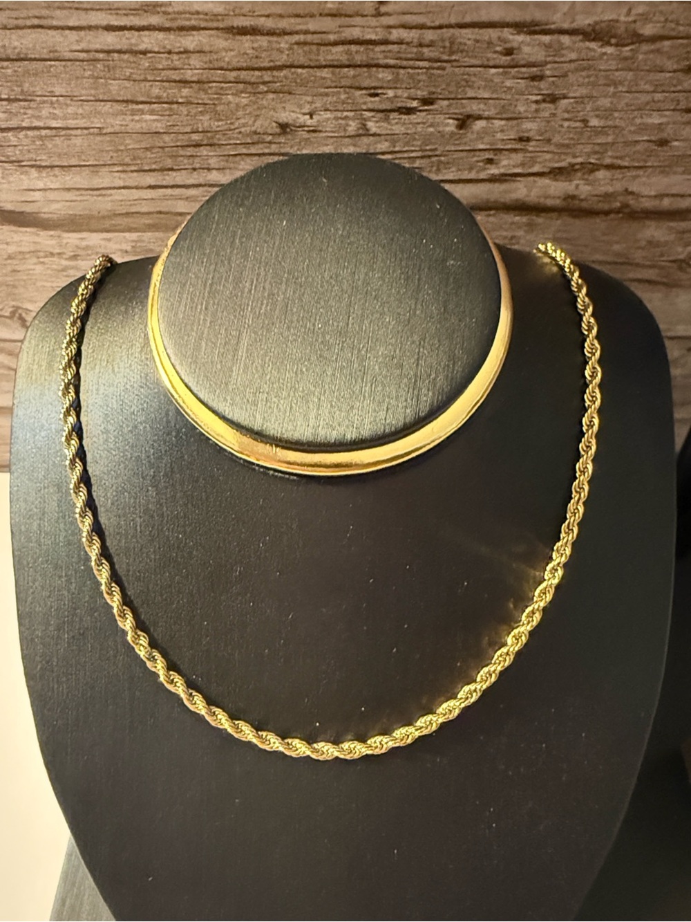Classic Gold Plated Rope Chain Necklace - Elegant Men’s Jewelry